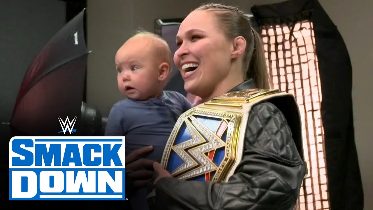 Ronda Rousey and her daughter show off championship gold WWESmackDown