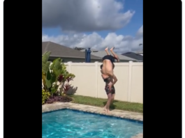 Sammy Guevara Suplexes His Father In A Swimming Pool