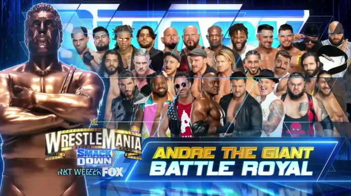 Next week's WWE SmackDown to feature the highly-anticipated Andre the Giant Battle Royal