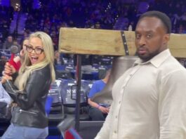 Big E and Liv Morgan Ring the Bell at Philadelphia 76ers Game